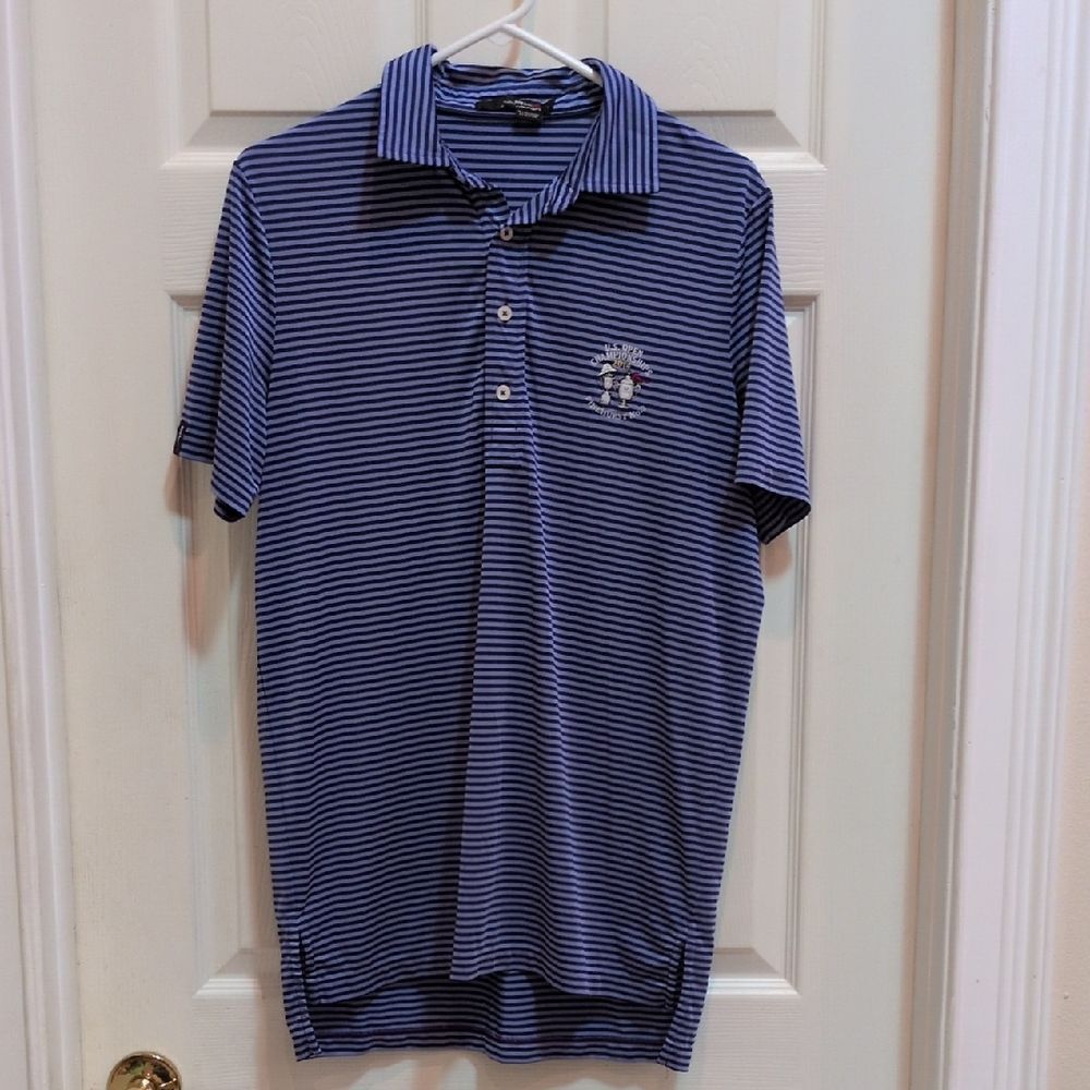 RLX Ralph Lauren Men's Striped Polo Shirt 2014 Pinehurst U.S. Open Size Small